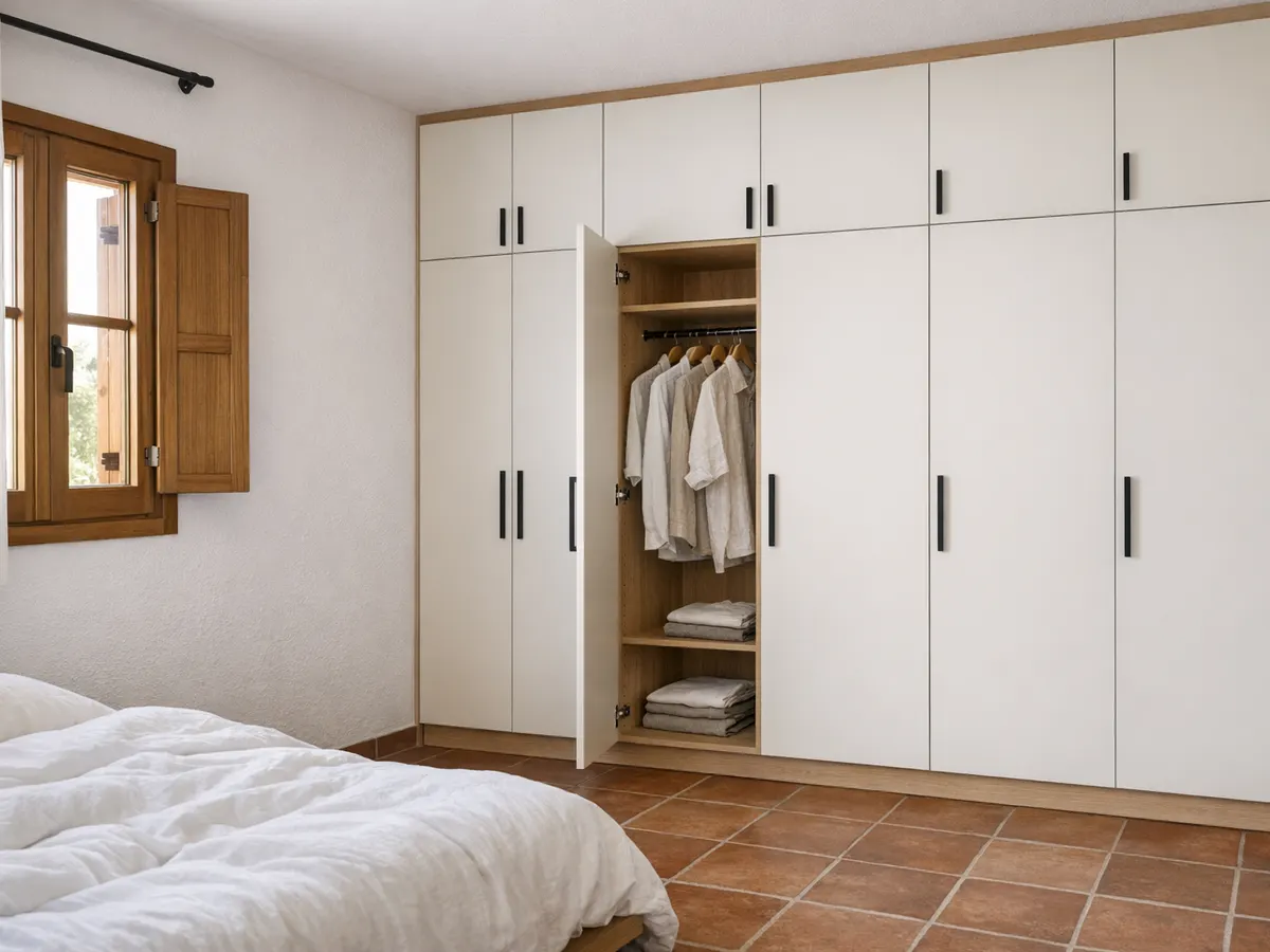Wardrobe in a niche